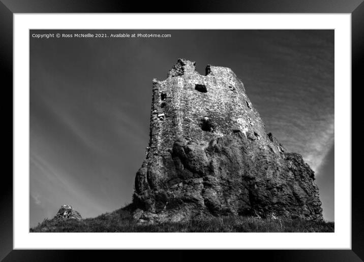 Dunure Castle  Framed Mounted Print by Ross McNeillie
