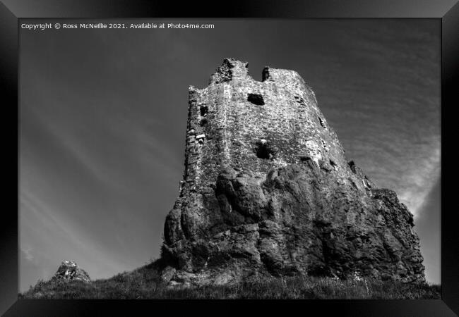 Dunure Castle  Framed Print by Ross McNeillie