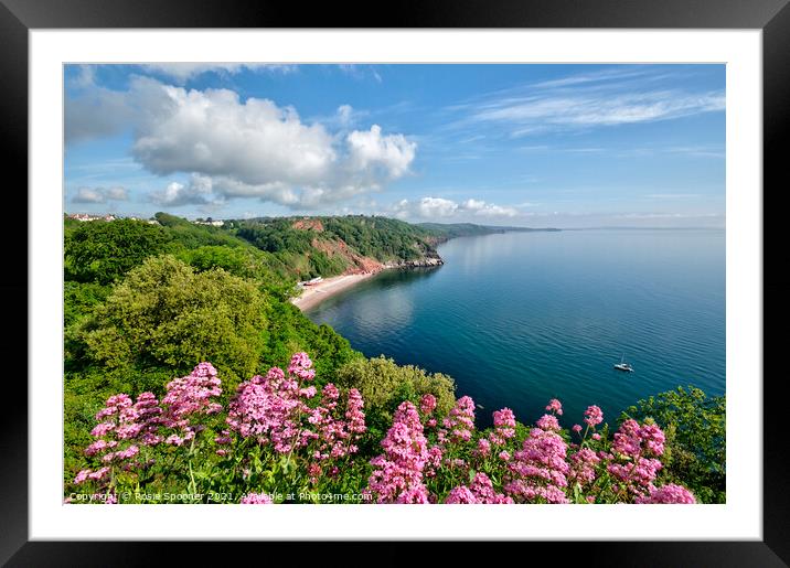 Oddicombe Beach view from Babbacombe Downs Framed Mounted Print by Rosie Spooner