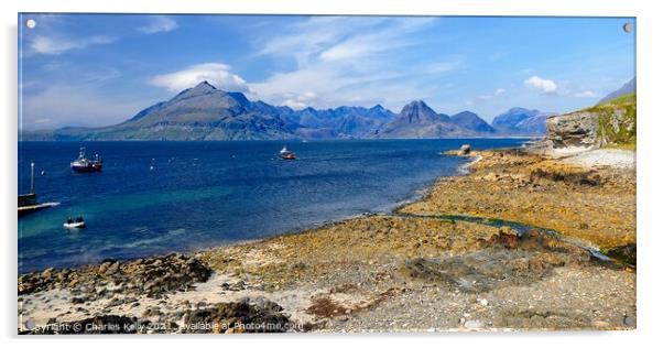 From Elgol Beach to the Black Cuillins Acrylic by Charles Kelly