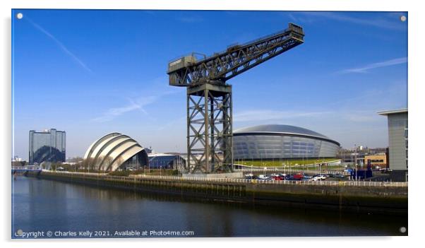 The Finneston Crane, Glasgow  Acrylic by Charles Kelly