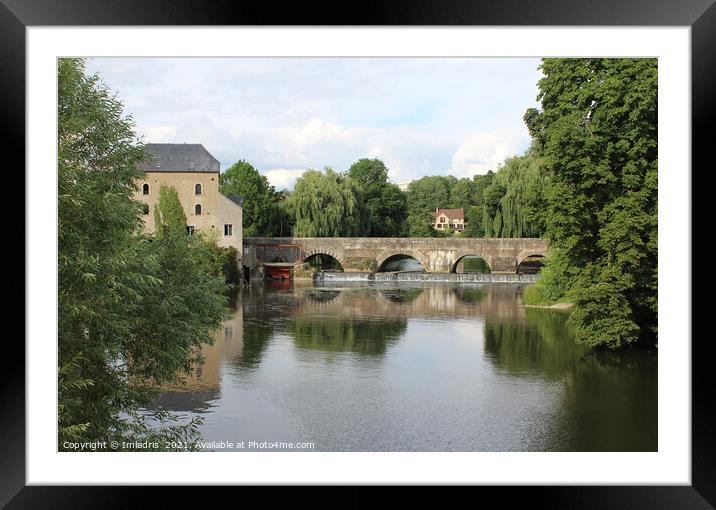 River Sarthe, Fresnay-sur-Sarthe, France Framed Mounted Print by Imladris 