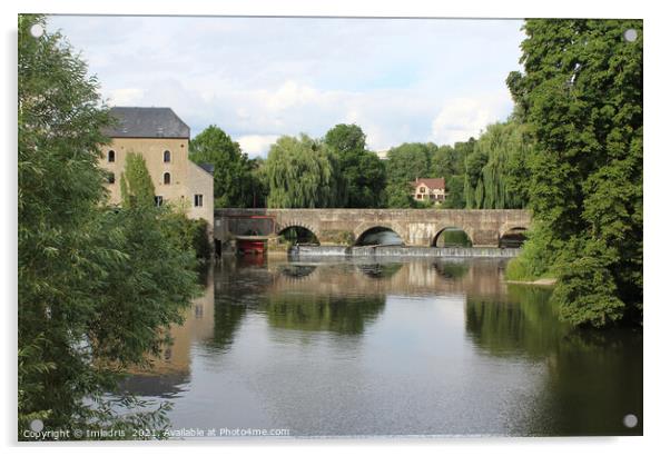 River Sarthe, Fresnay-sur-Sarthe, France Acrylic by Imladris 