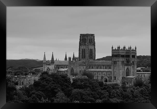 Durham Cathedral b&w Framed Print by Northeast Images