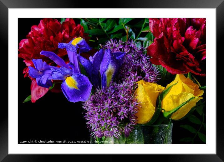 Bouquet of spring flowers  Framed Mounted Print by Christopher Murratt
