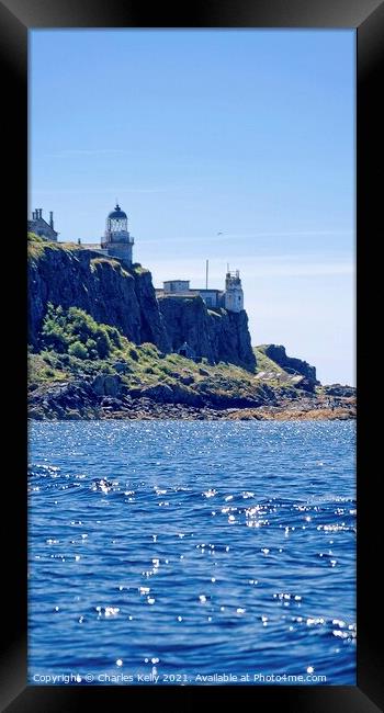 Little Cumbrae Lighthouse  Framed Print by Charles Kelly