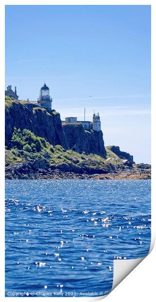 Little Cumbrae Lighthouse  Print by Charles Kelly
