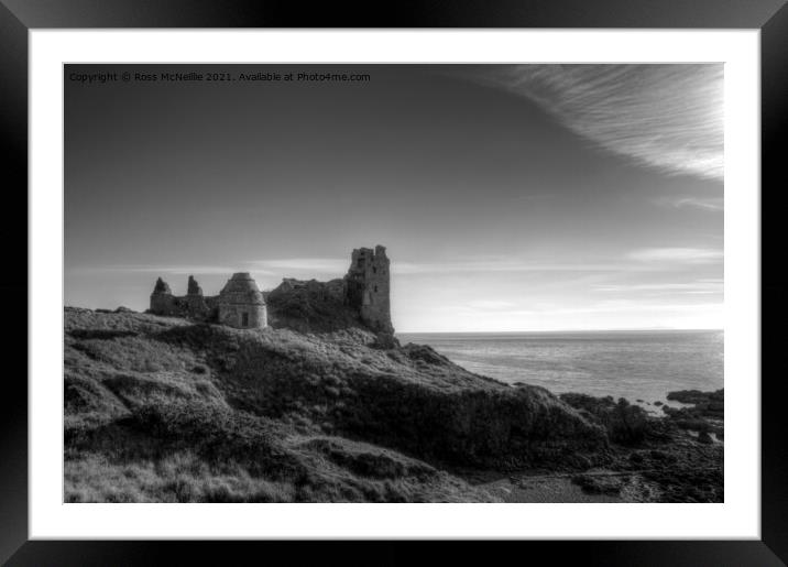 Dunure Castle and Doocot Framed Mounted Print by Ross McNeillie