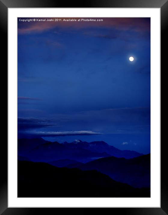 Moon Shine Framed Mounted Print by Kamal Joshi