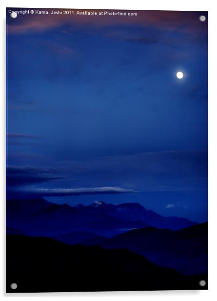 Moon Shine Acrylic by Kamal Joshi