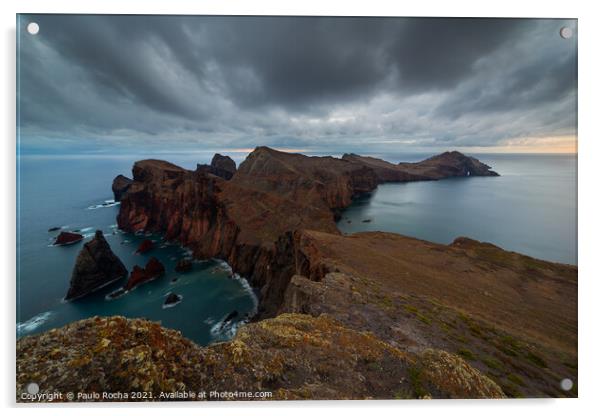 Ponta de Sao Lourenco, east coast of Madeira island Acrylic by Paulo Rocha