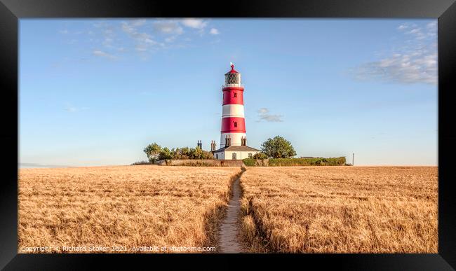 Happisburgh Lighthouse Framed Print by Richard Stoker