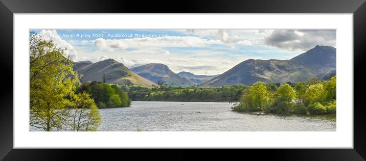 Awe-inspiring Derwentwater Panorama Framed Mounted Print by Aimie Burley