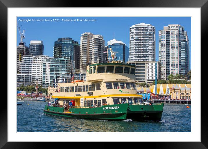 Sydney Ferry at Luna Park Australia Framed Mounted Print by martin berry