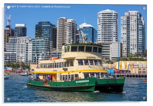 Sydney Ferry at Luna Park Australia Acrylic by martin berry