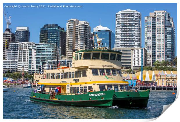 Sydney Ferry at Luna Park Australia Print by martin berry