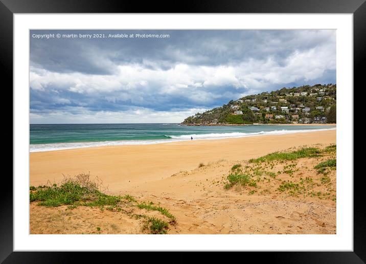 Palm Beach Sydney Australia Framed Mounted Print by martin berry