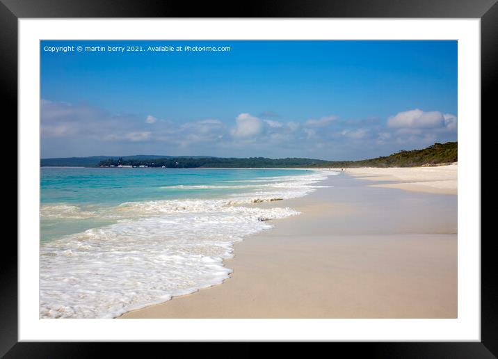 White sands of Hyams Beach Australia Framed Mounted Print by martin berry