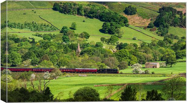 The Scarborough Flyer steam locomotive 45690 Leand Canvas Print by John Finney