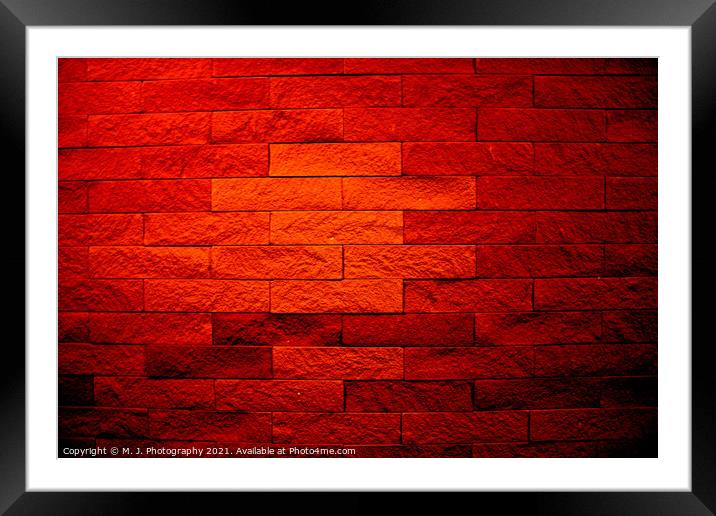 High red Burning devilish wall  Framed Mounted Print by M. J. Photography