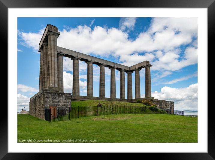 The National Monument of Scotland, Edinburgh, Scotland Framed Mounted Print by Dave Collins
