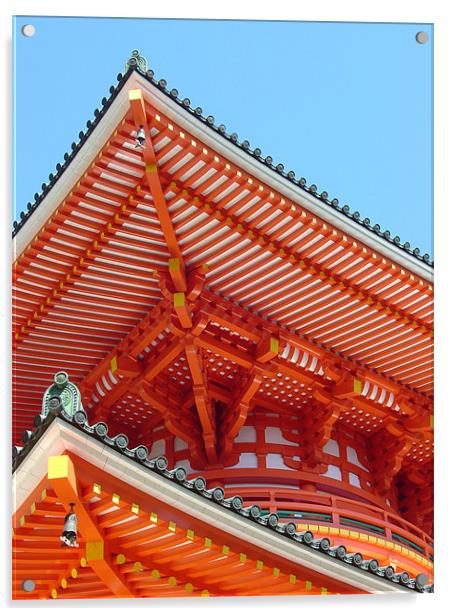 Koyasan, Japan, Dai-to Pagoda Acrylic by Jay Huckins