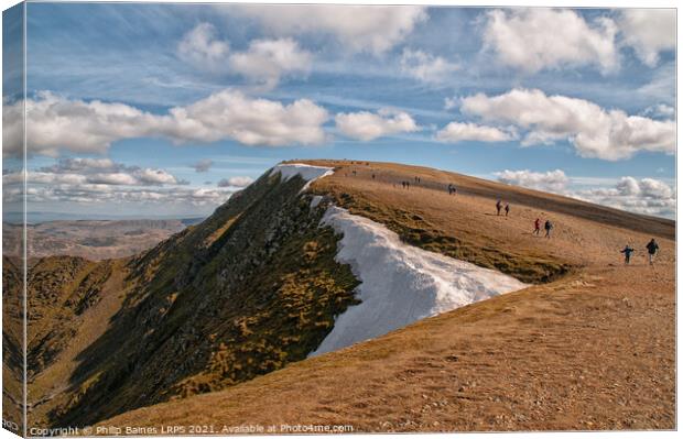 Final Approach to Helvellyn Canvas Print by Philip Baines