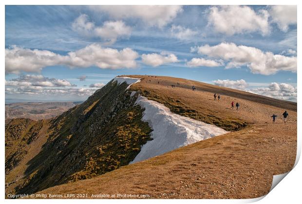 Final Approach to Helvellyn Print by Philip Baines
