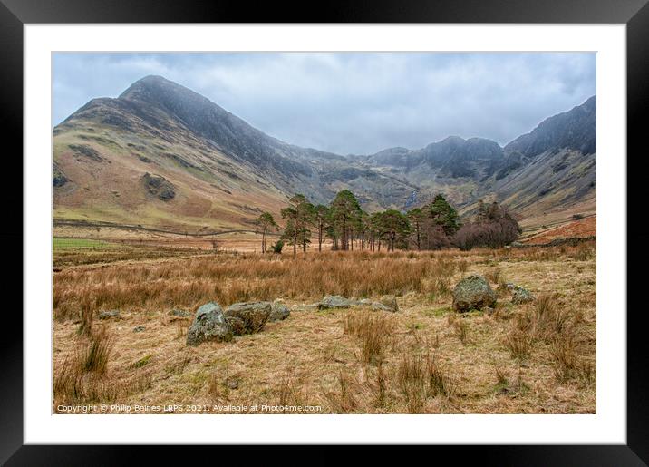 Fleetwith Pike Framed Mounted Print by Philip Baines