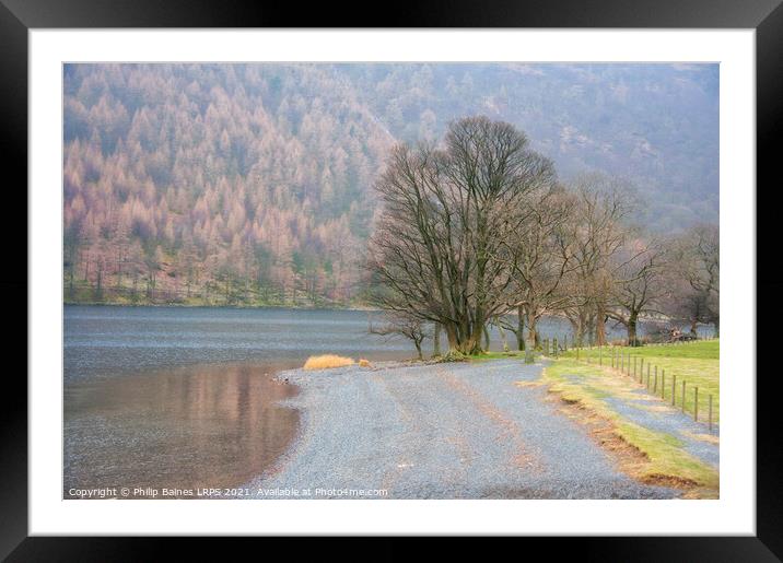 Lakeside at Buttermere Framed Mounted Print by Philip Baines