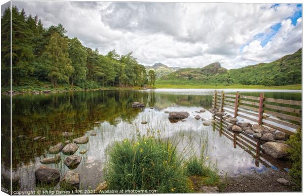 Blea Tarn Reflections Canvas Print by Philip Baines