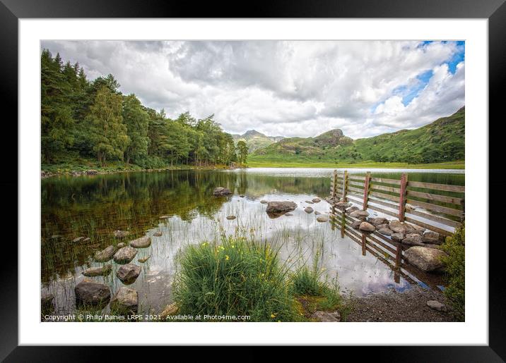 Blea Tarn Reflections Framed Mounted Print by Philip Baines