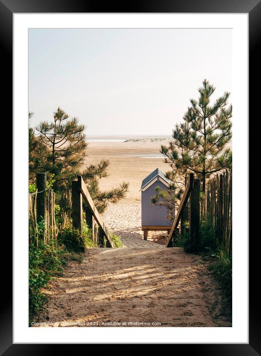 Beach hut and path to beach at sunrise. Wells-next-the-sea, Norf Framed Mounted Print by Liam Grant
