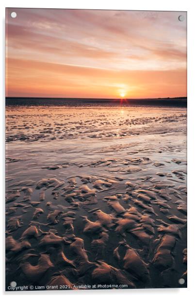 Sunrise on Old Hunstanton beach. Norfolk, UK. Acrylic by Liam Grant