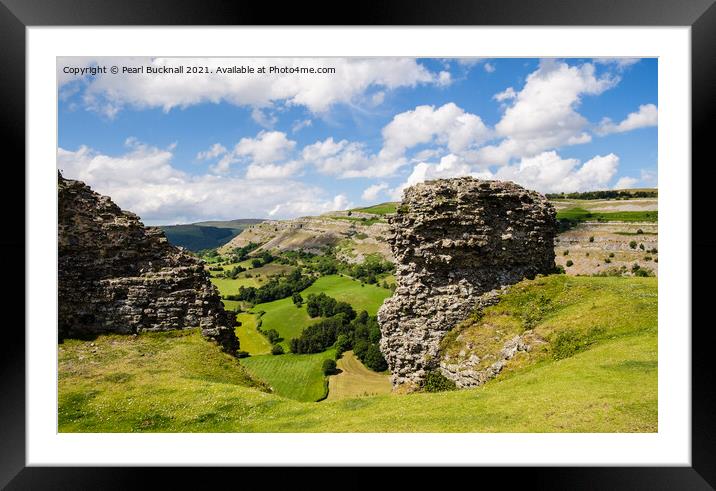 View from Castell Dinas Bran Llangollen Wales Framed Mounted Print by Pearl Bucknall