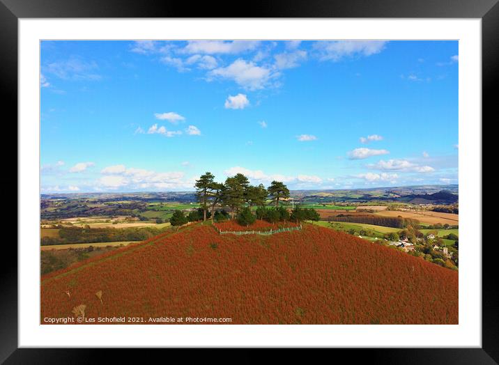 Colmhers Hill Dorset Framed Mounted Print by Les Schofield