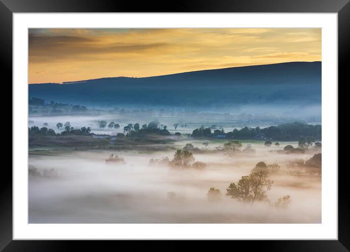 Hope Valley Spring sunrise, Peak District.  Framed Mounted Print by John Finney