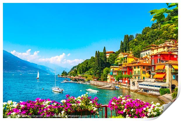 Varenna town, Como Lake district. Italy Print by Stefano Orazzini