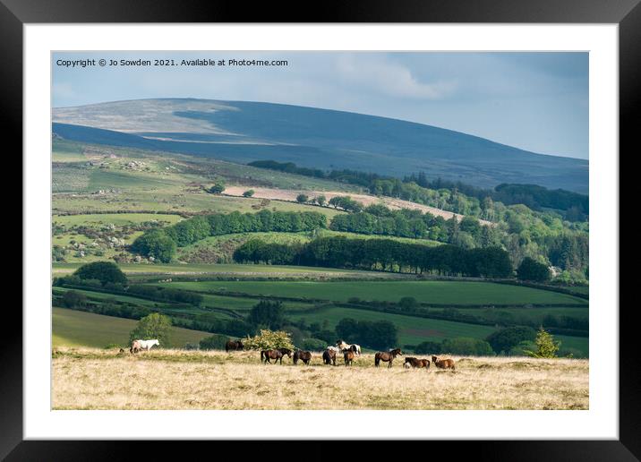 Dartmoor National Park Framed Mounted Print by Jo Sowden