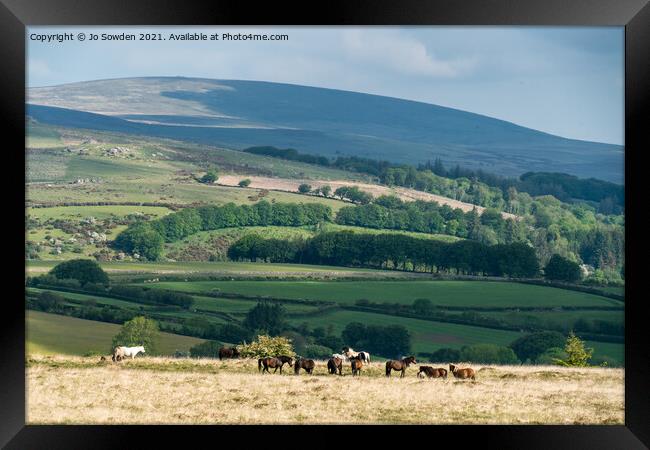 Dartmoor National Park Framed Print by Jo Sowden