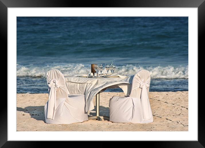 A Table For Two Framed Mounted Print by Lynne Morris (Lswpp)