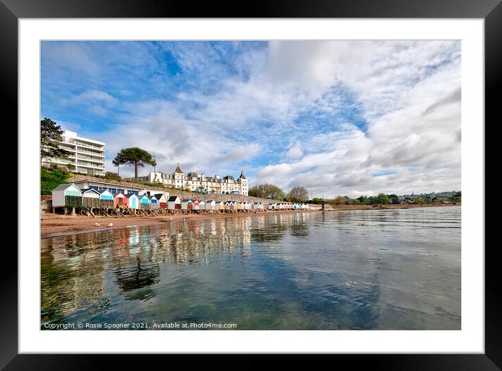 Reflections at Corbyn Head Beach Torquay Framed Mounted Print by Rosie Spooner