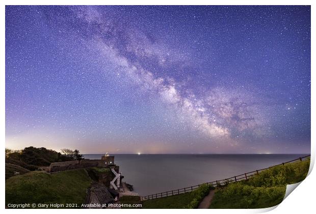 Milky Way over Sidmouth Print by Gary Holpin