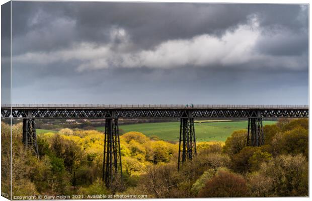 Stormy light over the Meldon Viaduct, Dartmoor Canvas Print by Gary Holpin