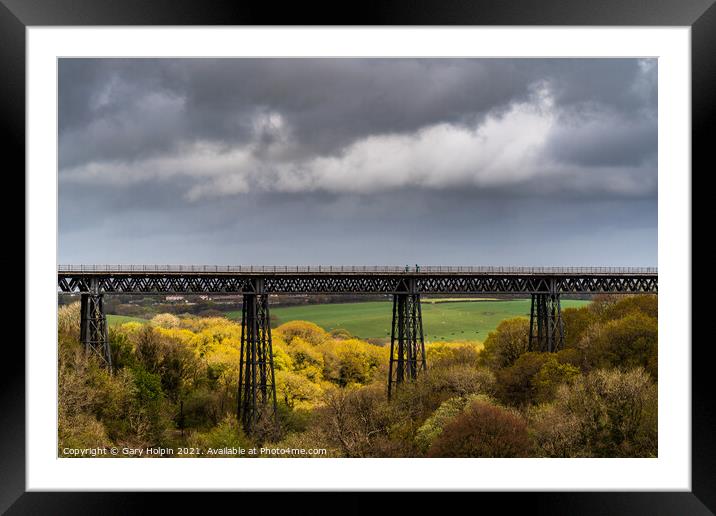 Stormy light over the Meldon Viaduct, Dartmoor Framed Mounted Print by Gary Holpin