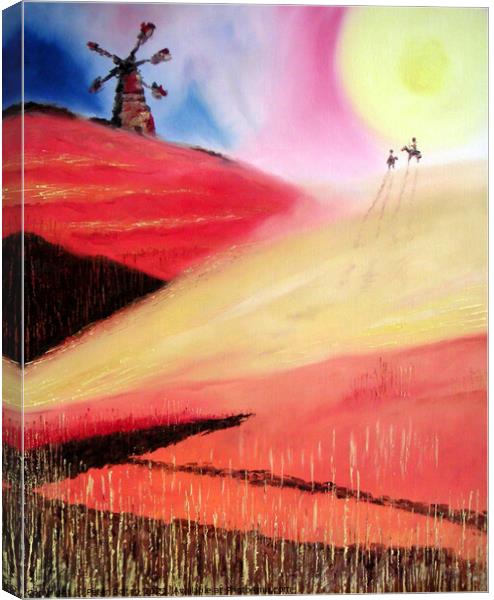 'Don Quixote' abstract. Prints from my original pa Canvas Print by Peter Bolton