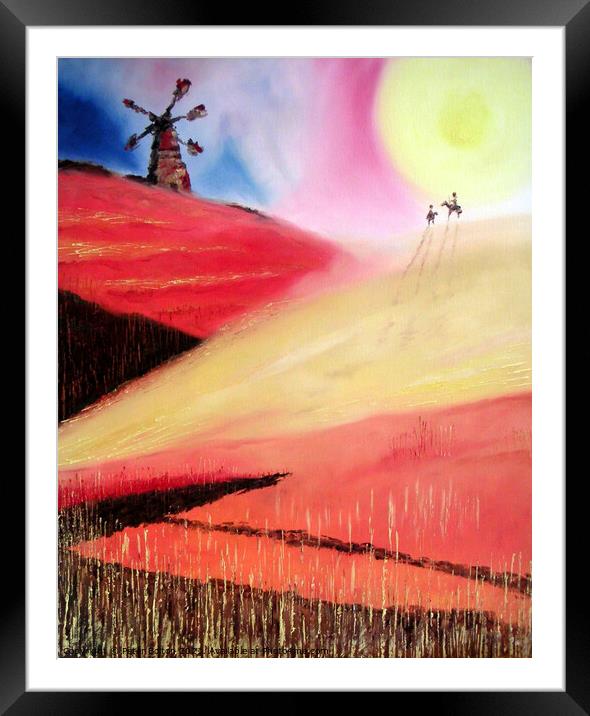 'Don Quixote' abstract. Prints from my original pa Framed Mounted Print by Peter Bolton