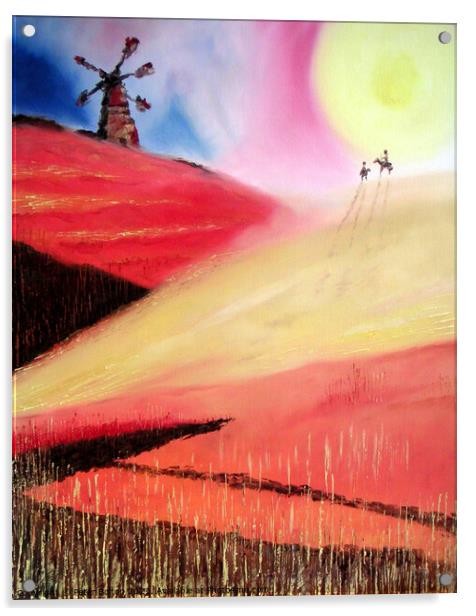 'Don Quixote' abstract. Prints from my original pa Acrylic by Peter Bolton