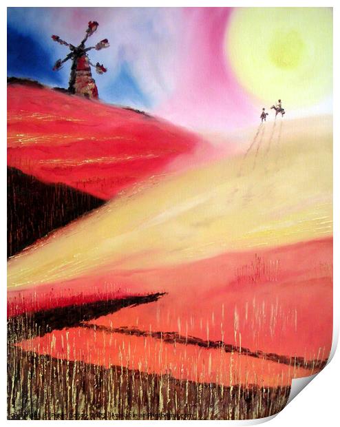 'Don Quixote' abstract. Prints from my original pa Print by Peter Bolton