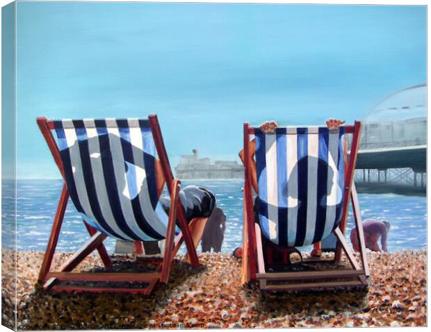 'Lazy day' prints from my original artwork. Canvas Print by Peter Bolton